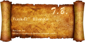 Tuskó Bianka névjegykártya