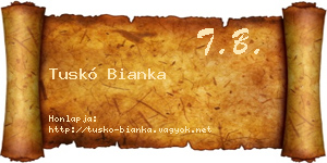 Tuskó Bianka névjegykártya