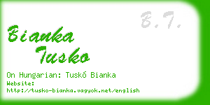 bianka tusko business card