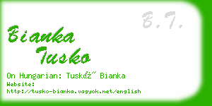 bianka tusko business card